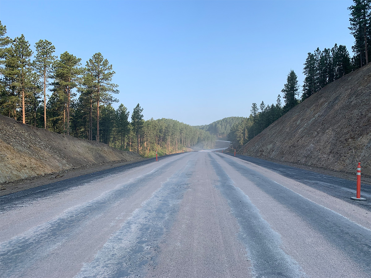 Graded roadway.